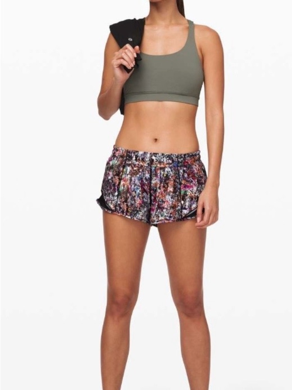Lululemon Hotty Hot Running Short 6 Multi Color Like New